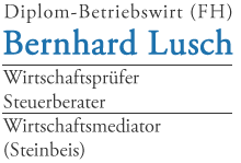 Logo Diplom-Betriebswirt (FH) Bernhard Lusch