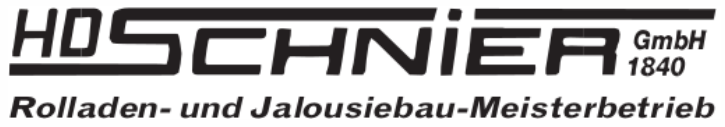 Logo H. D. Schnier GmbH Rollladen - und Jalousienbau Meisterbetrieb seit 1840