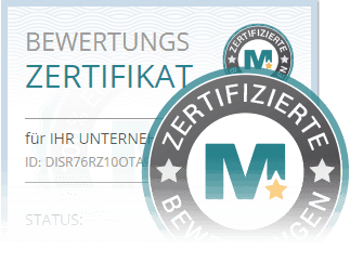 Bewertungszertifikat meinungsmeister beispiel