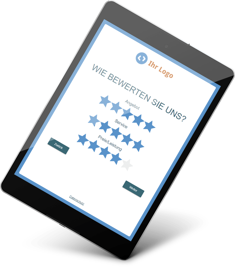 Bewertungs-App Tablet Meinungsmeister