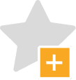 plus star positive Icon gray