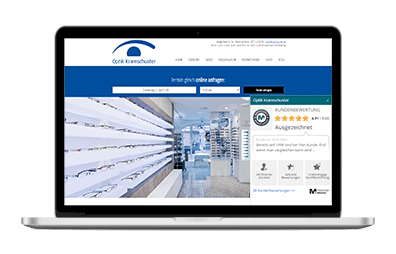 Website mit Meinungsmeister-Widget