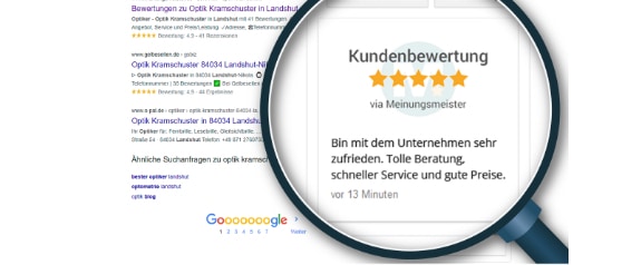 Kundenbewertungen im Google Knowledge Graph
