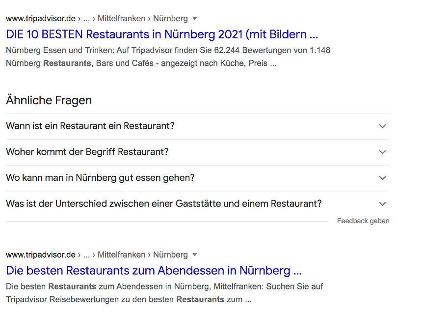 lokale organische suchergebnisse