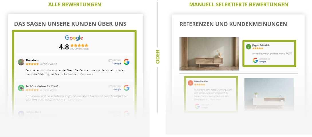 grf gwidget selektion